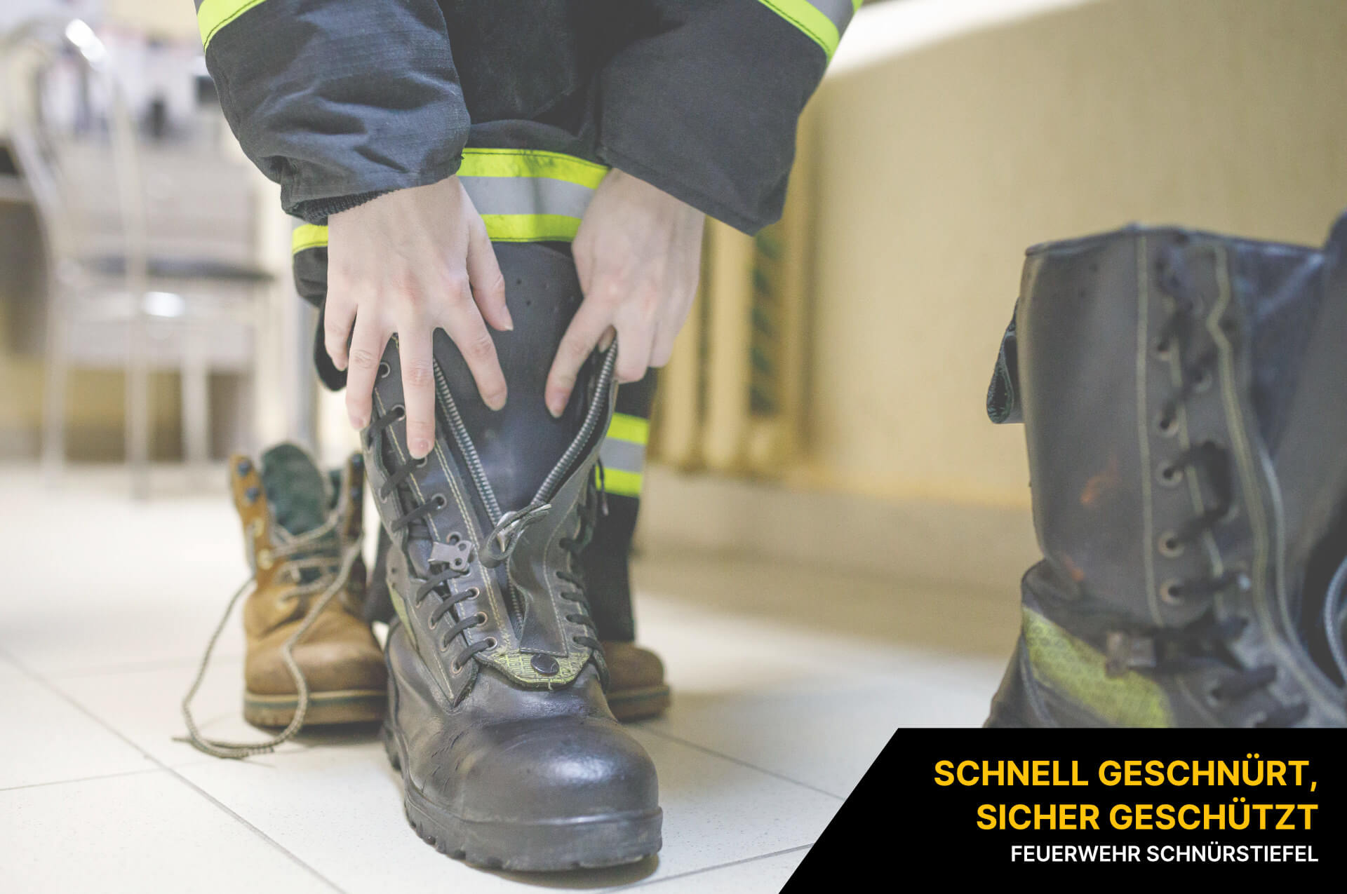 Feuerwehr Schnürstiefel